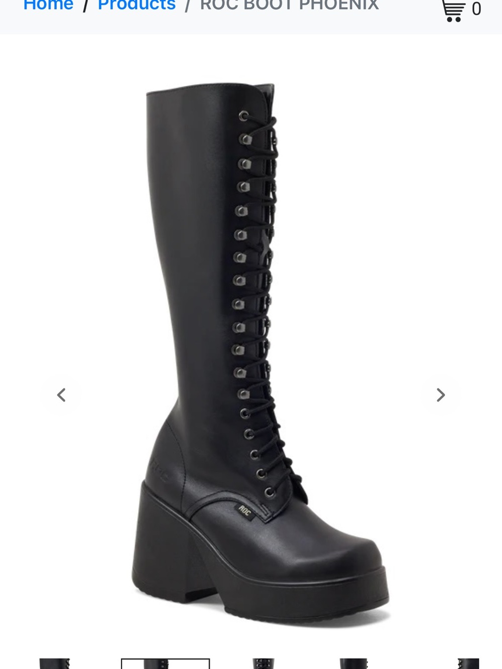 ROC Black Platform Boots for Women